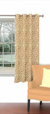 

Skipper 153 cm (5 ft) Blends Window Curtain Single Curtain(Floral, Brown)