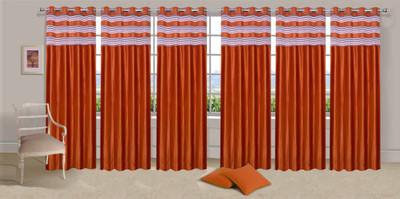 

Ville Style 214 cm (7 ft) Polyester Door Curtain (Pack Of 6)(Solid, Rust)
