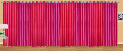 

Ville Style 275 cm (9 ft) Polyester Long Door Curtain (Pack Of 8)(Solid, Pink)