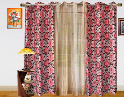 7% OFF on Dekor World 275 cm (9 ft) Polyester Long Door Curtain (Pack Of 3)(Motif, Maroon, Beige) 7% OFF on Dekor World 275 cm (9 ft) Polyester Long Door Curtain (Pack Of 3)(Motif, Maroon, Beige)