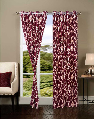 

JT International 213.36 cm (7 ft) Polyester Door Curtain (Pack Of 2)(Solid, Multicolor)