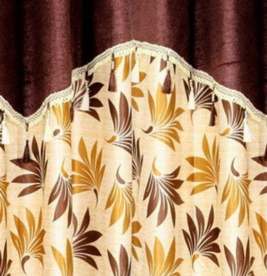

Cortina 210 cm (7 ft) Polyester Door Curtain (Pack Of 2)(Abstract, Brown)