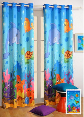 

Swayam 228 cm (7 ft) Polyester Door Curtain Single Curtain(Cartoon, Blue)