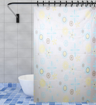 

Home Candy 180 cm (6 ft) PVC Shower Curtain Single Curtain(Floral, Multicolor)