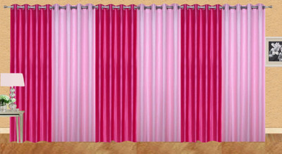 

Ville Style 214 cm (7 ft) Polyester Door Curtain (Pack Of 6)(Solid, Pink)