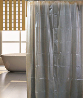 

Snuggle 198 cm (6 ft) PVC Shower Curtain Single Curtain(Printed, Orange)