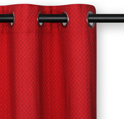 

Soumya Furnishings 217 cm (7 ft) Cotton Door Curtain Single Curtain(Self Design, Maroon)