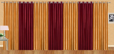 

Ville Style 275 cm (9 ft) Polyester Long Door Curtain (Pack Of 7)(Solid, Gold, Maroon)