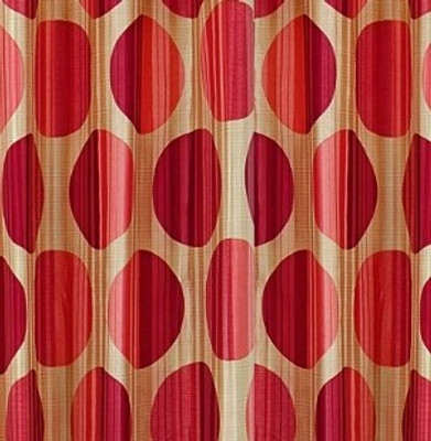 

Cortina 270 cm (9 ft) Polyester Long Door Curtain (Pack Of 2)(Floral, Red)