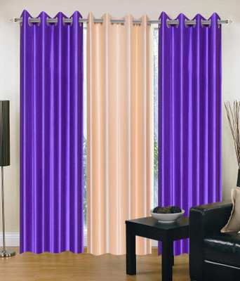 

JT International 213.36 cm (7 ft) Polyester Door Curtain (Pack Of 2)(Striped, Multicolor)