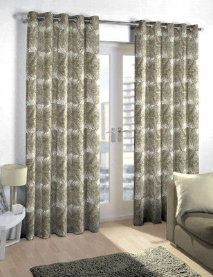 

Skipper 275 cm (9 ft) Blends Long Door Curtain Single Curtain(Abstract, Grey)