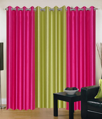 

JT International 213.36 cm (7 ft) Polyester Door Curtain (Pack Of 2)(Floral, Multicolor)