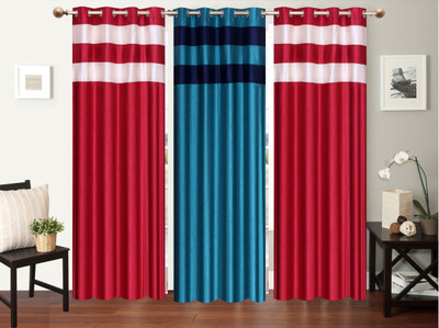 

Furnishing Zone 152 cm (5 ft) Polyester Window Curtain (Pack Of 3)(Plain, Multicolor)