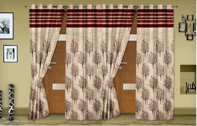 

Rangoli Home 214 cm (7 ft) Jacquard Door Curtain (Pack Of 4)(Self Design, Red)