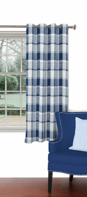 

Skipper 153 cm (5 ft) Blends Window Curtain Single Curtain(Geometric, Blue)