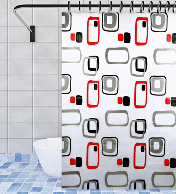 

Home Candy 180 cm (6 ft) PVC Shower Curtain Single Curtain(Abstract, Multicolor)
