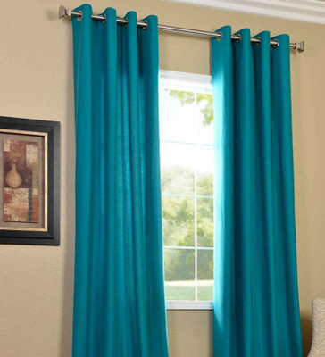 

Italian Fab 213 cm (7 ft) Polyester Door Curtain (Pack Of 2)(Plain, Light Blue)