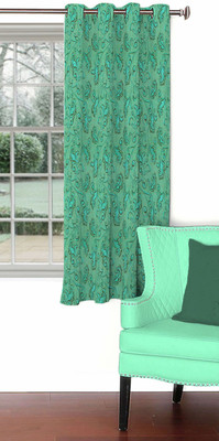 

Skipper 153 cm (5 ft) Blends Window Curtain Single Curtain(Floral, Green)
