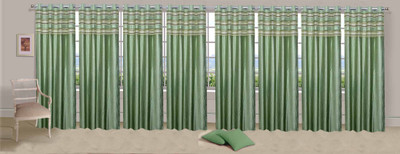 

Ville Style 214 cm (7 ft) Polyester Door Curtain (Pack Of 8)(Solid, Pista)