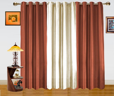 7% OFF on Dekor World 274.32 cm (9 ft) Polyester Long Door Curtain (Pack Of 3)(Motif, White, Brown) 7% OFF on Dekor World 274.32 cm (9 ft) Polyester Long Door Curtain (Pack Of 3)(Motif, White, Brown)