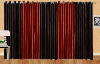 

Ville Style 214 cm (7 ft) Polyester Door Curtain (Pack Of 5)(Solid, Brown, Maroon)