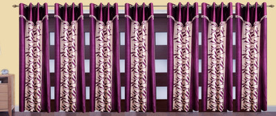 

Ville Style 275 cm (9 ft) Polyester Long Door Curtain (Pack Of 7)(Floral, Purple)