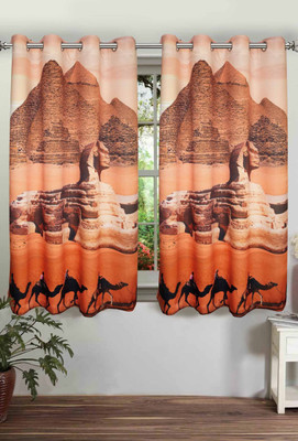

Lushomes 152 cm (5 ft) Polyester Window Curtain Single Curtain(Printed, Multicolor)