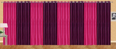 

Ville Style 214 cm (7 ft) Polyester Door Curtain (Pack Of 8)(Solid, Pink, Purple)
