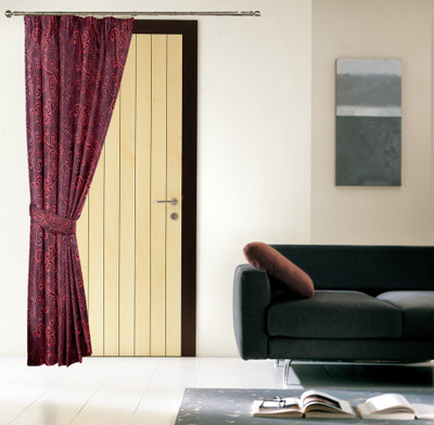 

Threadmix 212 cm (7 ft) Polyester Door Curtain Single Curtain(Abstract, Purple)