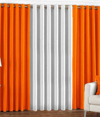 

PariHomefurnishing 152 cm (5 ft) Polyester Window Curtain (Pack Of 3)(Self Design, Multicolor)