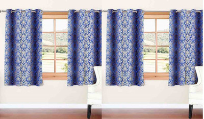 

Zesture 150 cm (5 ft) Polyester Window Curtain (Pack Of 4)(Floral, Multicolor)