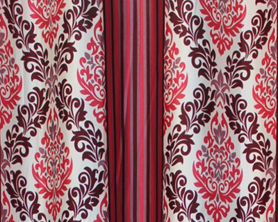 Dekor World 275 cm (9 ft) Polyester Long Door Curtain (Pack Of 3)(Motif, Maroon, Beige) Dekor World 275 cm (9 ft) Polyester Long Door Curtain (Pack Of 3)(Motif, Maroon, Beige)