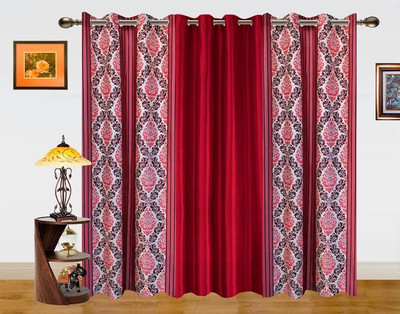 9% OFF on Dekor World 275 cm (9 ft) Polyester Long Door Curtain (Pack Of 3)(Motif, Maroon) 9% OFF on Dekor World 275 cm (9 ft) Polyester Long Door Curtain (Pack Of 3)(Motif, Maroon)