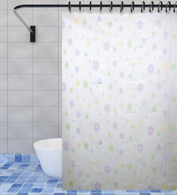 

Home Candy 180 cm (6 ft) PVC Shower Curtain Single Curtain(Floral, Multicolor)