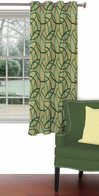 

Skipper 153 cm (5 ft) Blends Window Curtain Single Curtain(Geometric, Green)