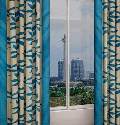 

Abhi Decor 274 cm (9 ft) Polyester Long Door Curtain (Pack Of 4)(Printed, Light Blue)