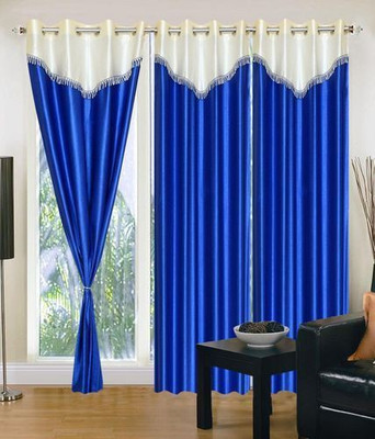 

PariHomefurnishing 152 cm (5 ft) Polyester Window Curtain (Pack Of 3)(Self Design, Multicolor)