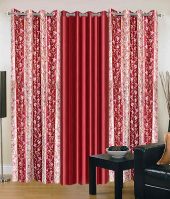 

JT International 213.36 cm (7 ft) Polyester Door Curtain (Pack Of 2)(Self Design, Multicolor)