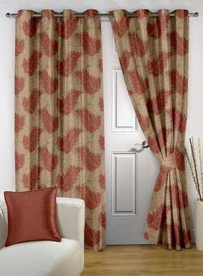 

Story@Home 215 cm (7 ft) Polyester Door Curtain (Pack Of 2)(Printed, White)