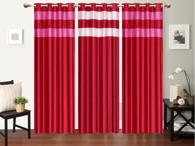 

Furnishing Zone 213 cm (7 ft) Polyester Door Curtain (Pack Of 3)(Plain, Multicolor)