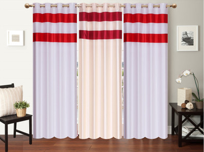 

Furnishing Zone 152 cm (5 ft) Polyester Window Curtain (Pack Of 3)(Plain, Multicolor)