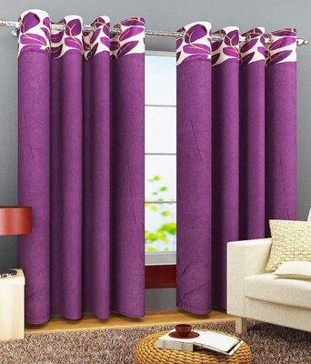 

Super India 274 cm (9 ft) Polyester Long Door Curtain (Pack Of 2)(Plain, Purple)