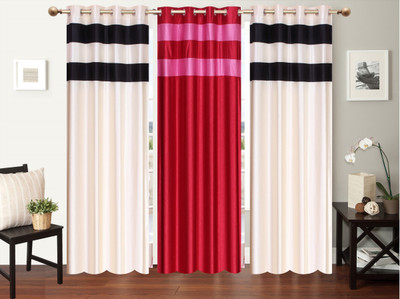 

Furnishing Zone 274 cm (9 ft) Polyester Long Door Curtain (Pack Of 3)(Plain, Multicolor)