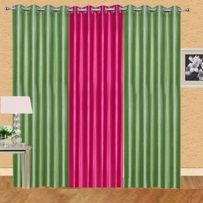 

Excel Bazaar 214 cm (7 ft) Polycotton Door Curtain (Pack Of 3)(Plain, Pista-1magenta)