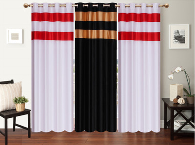 

Furnishing Zone 152 cm (5 ft) Polyester Window Curtain (Pack Of 3)(Plain, Multicolor)