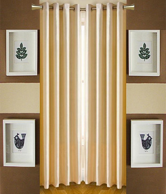 

Panipat Textile Hub 213.5 cm (7 ft) Polyester Door Curtain (Pack Of 2)(Plain, Beige)