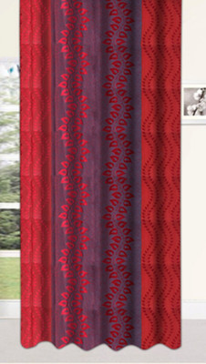 

Drapez 152 cm (5 ft) Polyester Window Curtain Single Curtain(Printed, Red & Maroon)