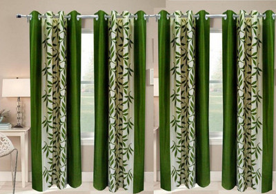 

Decor World 274 cm (9 ft) Polyester Long Door Curtain (Pack Of 4)(Floral, Multicolor)