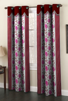 50% OFF on Homefab India 214 cm (7 ft) Polyester Door Curtain (Pack Of 2)(Floral, Maroon) 50% OFF on Homefab India 214 cm (7 ft) Polyester Door Curtain (Pack Of 2)(Floral, Maroon)