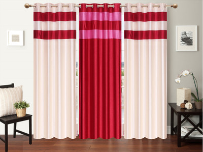 

Furnishing Zone 152 cm (5 ft) Polyester Window Curtain (Pack Of 3)(Plain, Multicolor)